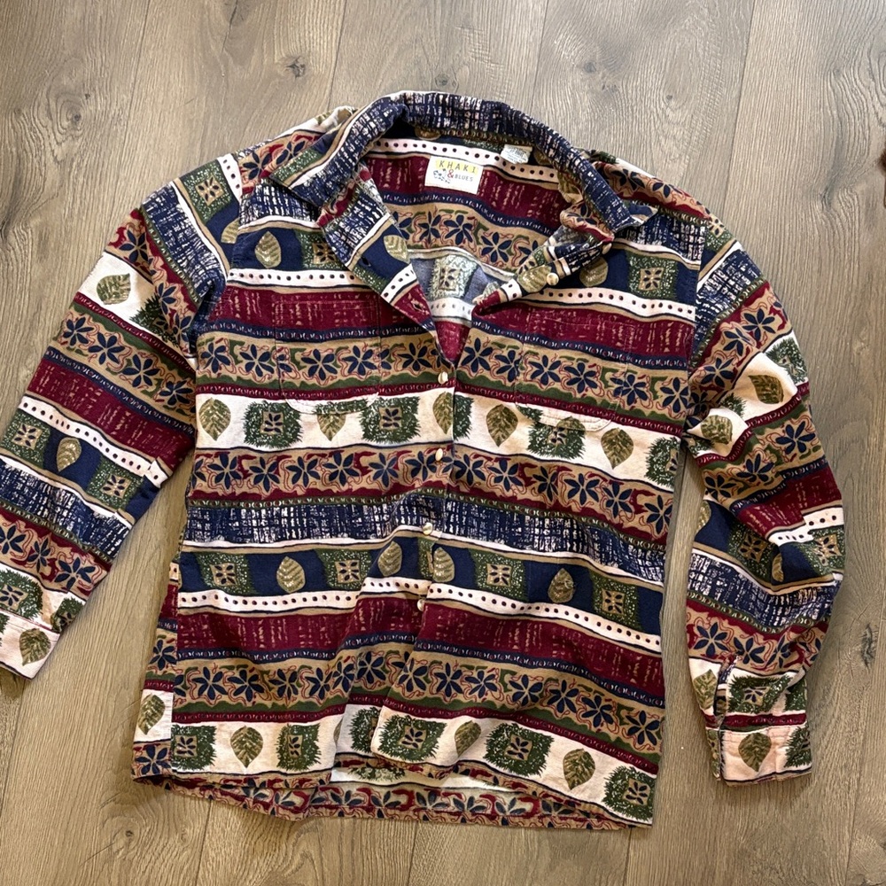 Colorful Corduroy Cottage-Core Button Up